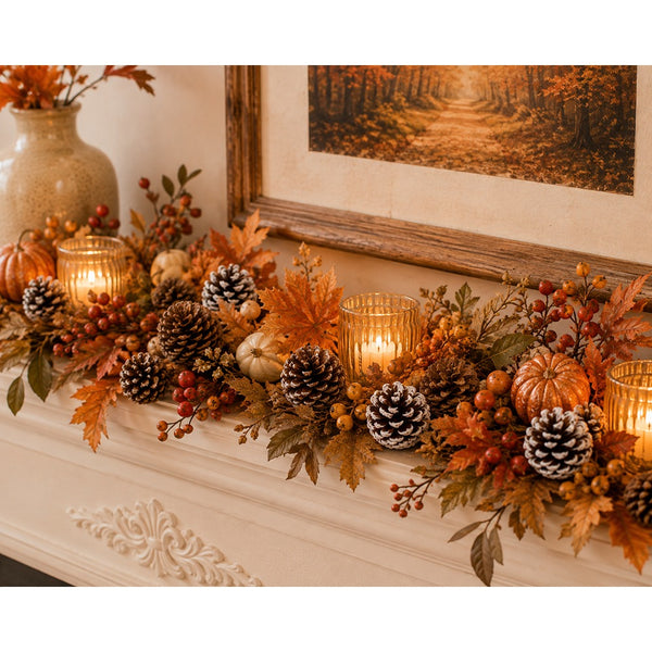 Natural Scented Pine Cone Decorations - Pack of 9, Assorted Designs