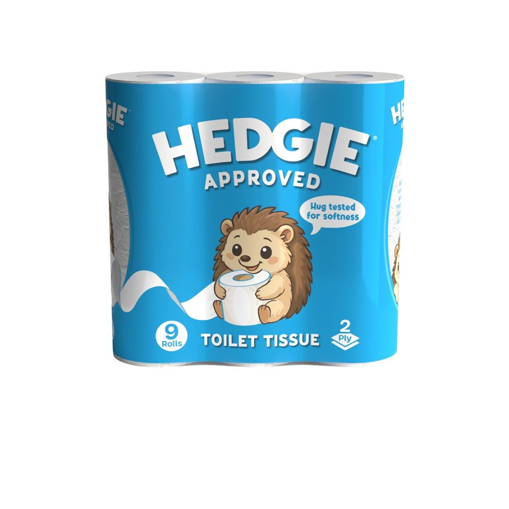 Hedgie Soft White 2-Ply Toilet Tissue - 9 Rolls, Everyday Bathroom Use
