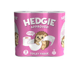 Hedgie Soft 3-Ply Toilet Tissue Rolls - Pack of 9 Rolls, Bright Pink Packaging