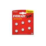 Eveready A76/LR44 Alkaline Button Cell Batteries | 1.5V, Pack of 6