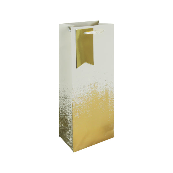Creamgold Distressed Bottle Bag - Gift Bag - 12.7cm x 35.5cm