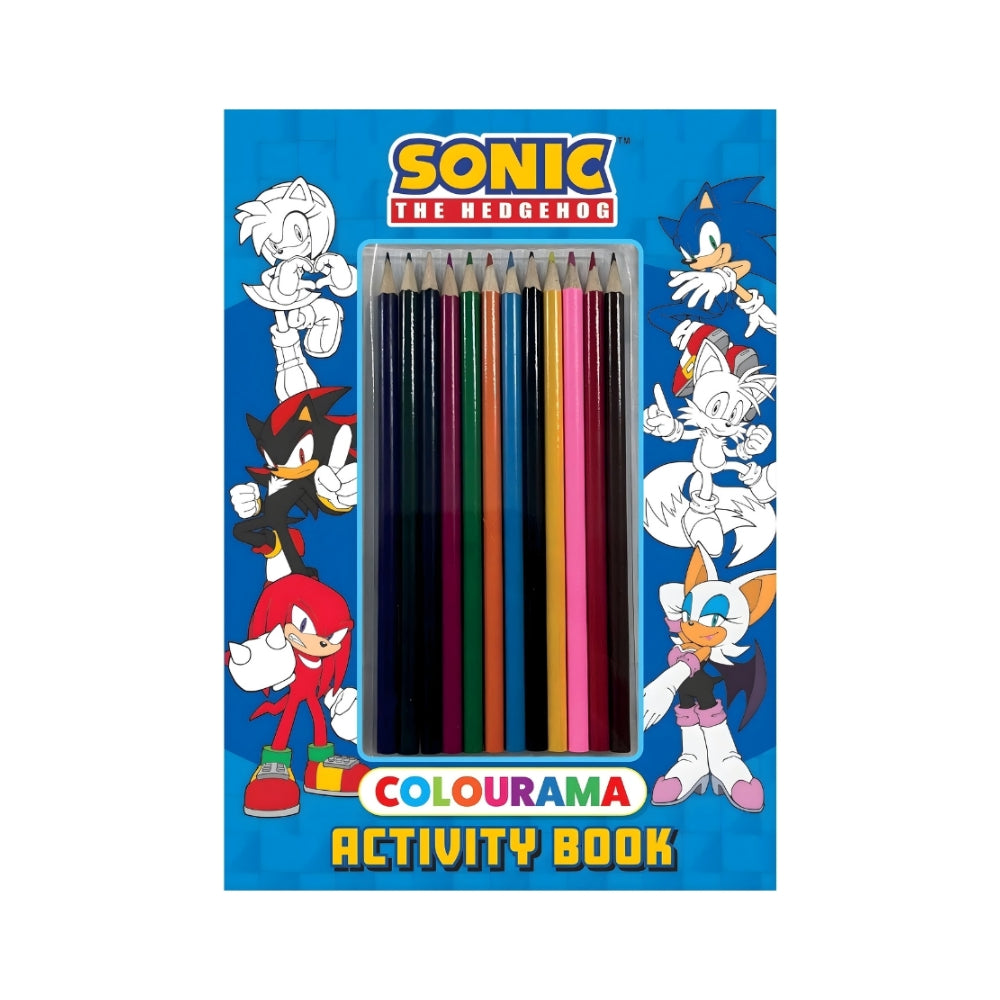  Sonic The Hedgehog Colourama Activity Book | with Colouring Pencils