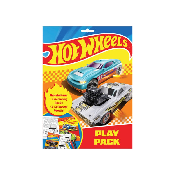  Hot Wheels Colouring Activity Play Pack | 2 Books, 4 Pencils