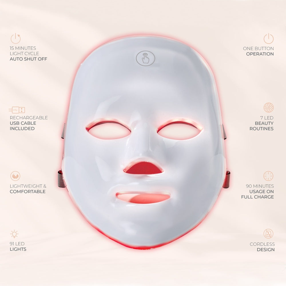 Led Light Therapy Skin Care Mask - Rechargeable - 1 Pack