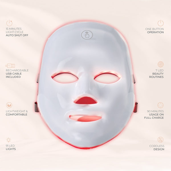 Led Light Therapy Skin Care Mask - Rechargeable - 1 Pack