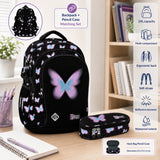 St. Right Pastel Butterfly School Backpack - 17 Inch