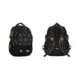 St. Right Trouble Maker Bear Backpack | 17 Inch, Black Assorted Print