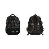 St. Right Trouble Maker Bear Backpack | 17 Inch, Black Assorted Print