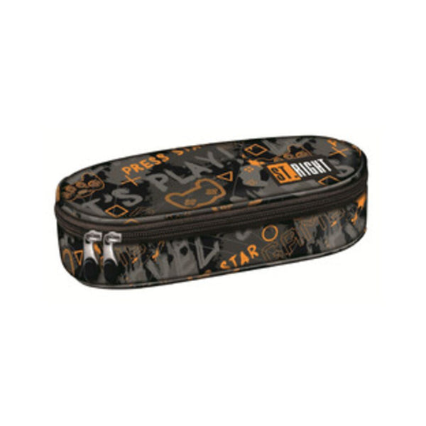 St. Right Orange Pad Zippered Pencil Case | Oval, Gaming Graphic Design