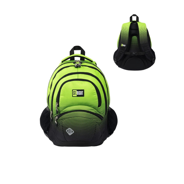St. Right Green Gradient School Backpack | 17 Inch, Padded Straps