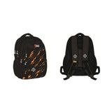 St. Right Lava Multi-Compartment Backpack | Black and Orange, 17 Inch