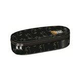 St. Right Golden Cats Oval Pencil Case | Black, Dual Zip Pullers