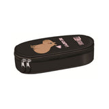 St. Right Be Cappy Chick Pencil Case | Black, Dual Zip Closure