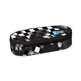 St. Right Race Check Hard-Shell Pencil Case | Black and White Check
