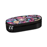 St. Right Manga Girl Oval Pencil Case | Anime Graphic, Dual Zip
