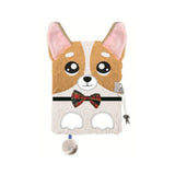My Little Friends Corgi Plush Lockable Diary Notebook | A5, with Key