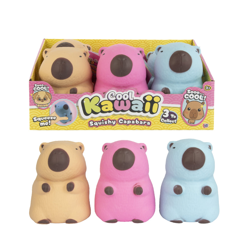 Kawaii Capybara Squishy Toy | 6 Inch, Assorted Colours, Ages 3+