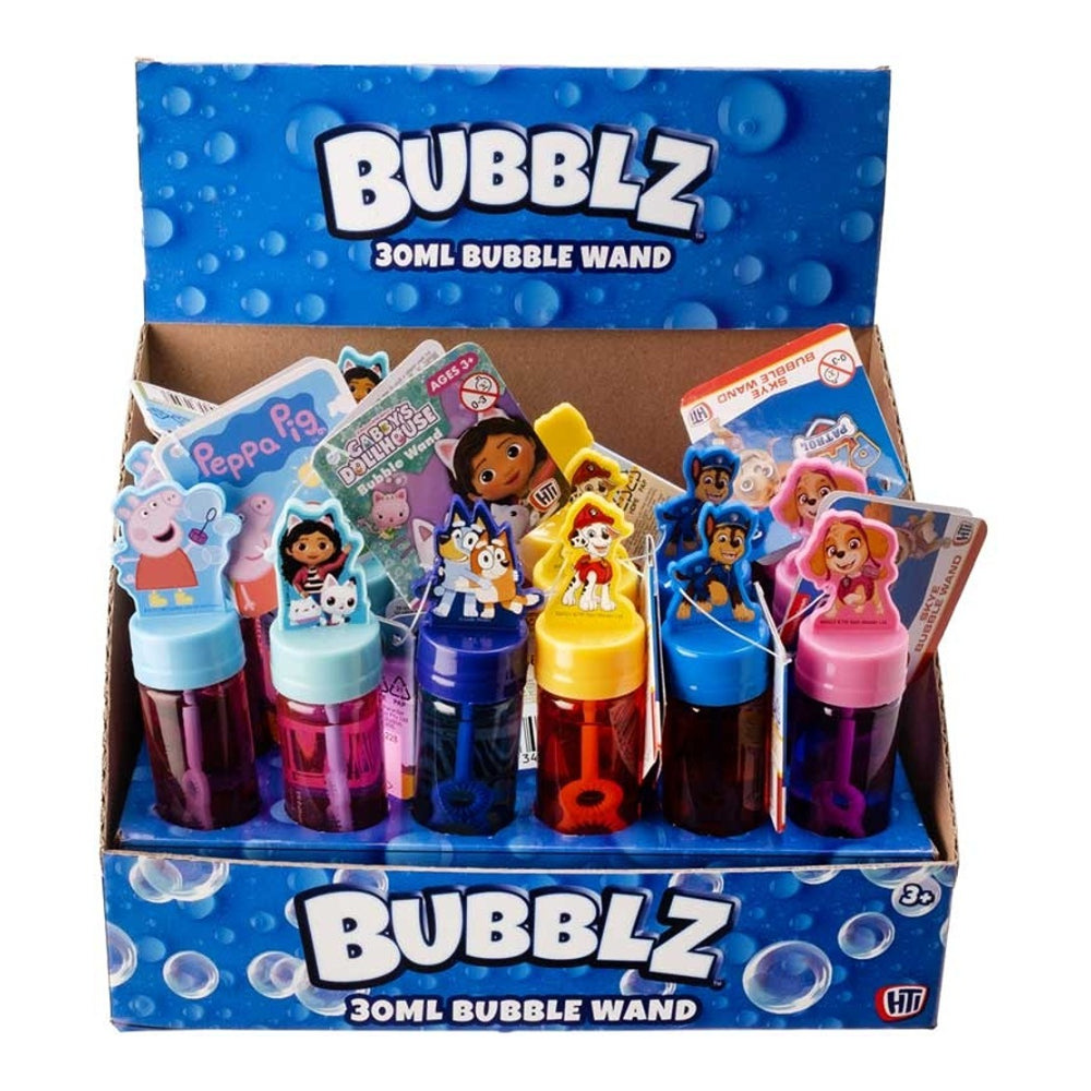 Licensed Character Mini Bubble Wands | 30ml, Assorted Designs and Colours