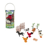 Farm Animals Carry Can Playset | 13 Pieces, Assorted Designs