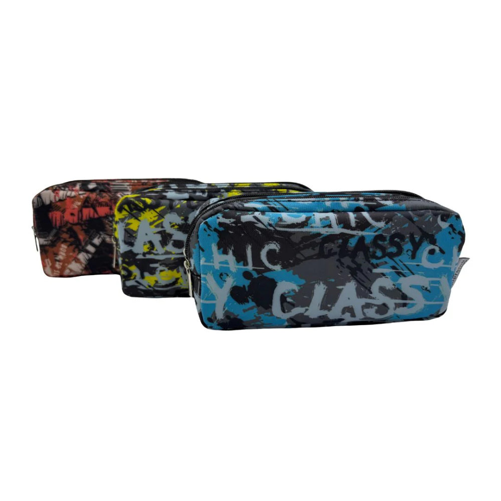 Supreme Street Art Triple Pencil Case | Assorted Designs, Zip Closure