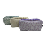 Supreme Frosted Floral Double Pencil Case | Assorted Pastel Colours