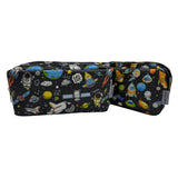 Supreme Rockets Double Pencil Case | Assorted Space Designs, Zip Closure