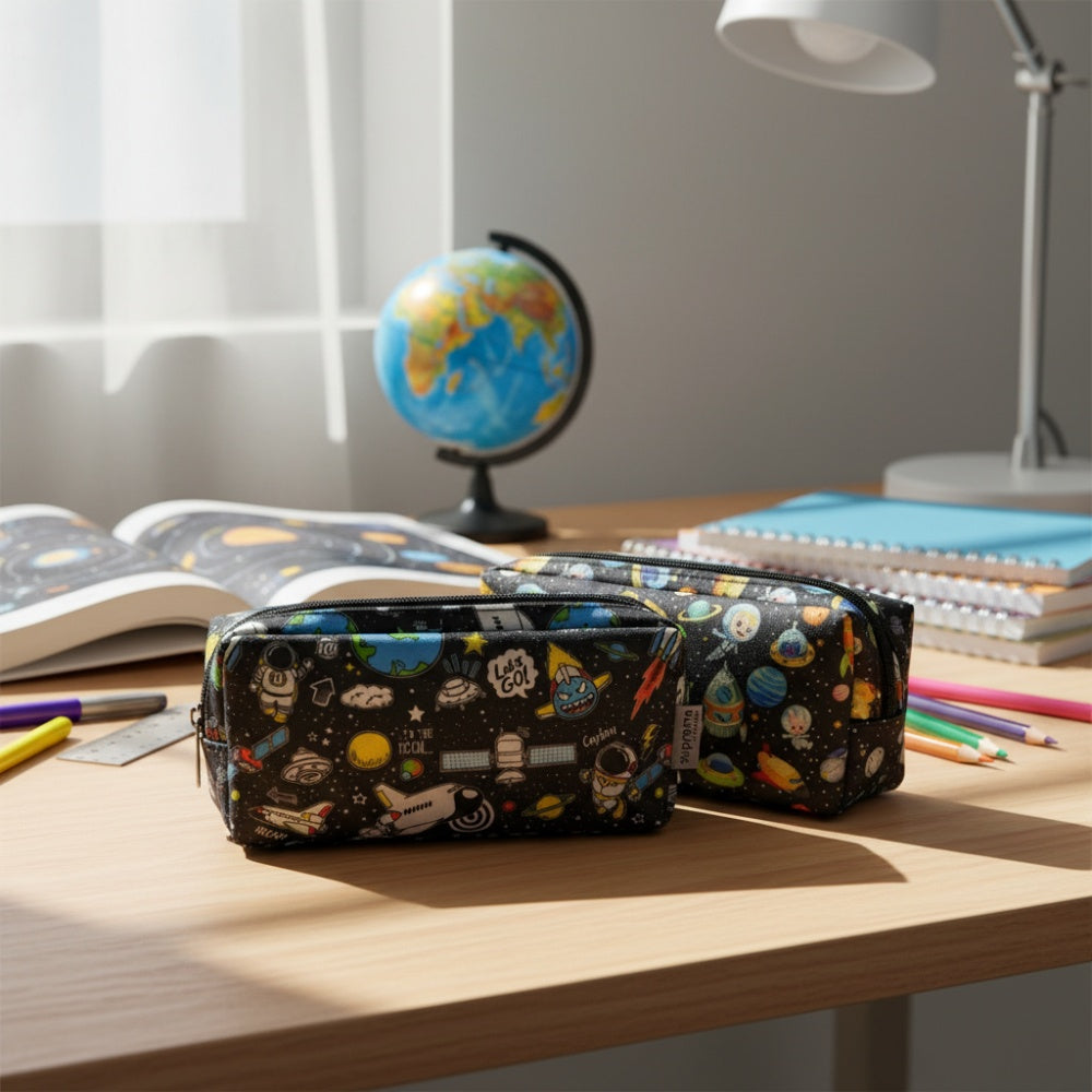 Supreme Rockets Double Pencil Case - Assorted Space Designs