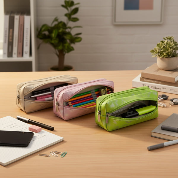 Supreme Double Glitter Camo Pencil Case - Assorted Colours