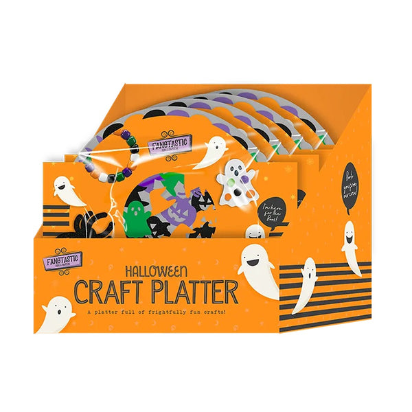 Halloween Assorted Craft Activity Platter - Beads and Spooky Shapes