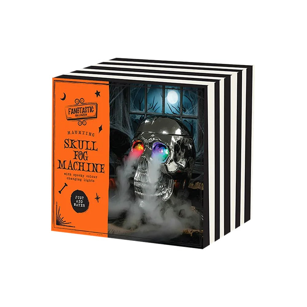 Halloween Illuminated Skull Fog Machine - Colour-Changing Eyes