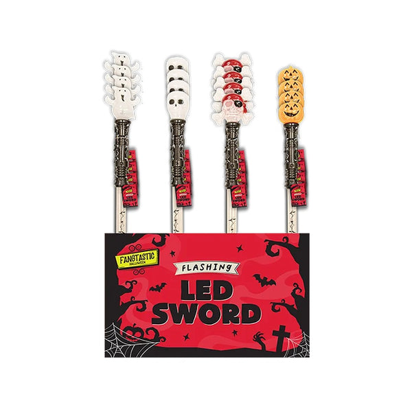 Halloween LED Flashing Toy Sword - Assorted Designs and Colours