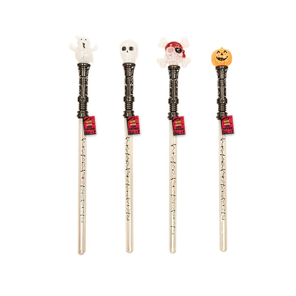 Halloween LED Flashing Toy Sword - Assorted Designs and Colours