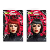 Halloween Vampiress Costume Wig - Assorted Colours, Chin-Length Bob