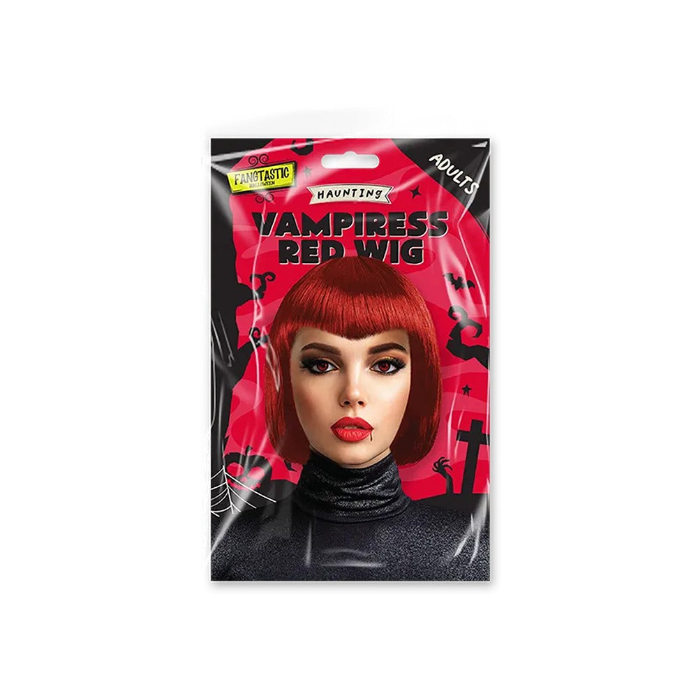 Halloween Vampiress Costume Wig - Assorted Colours, Chin-Length Bob