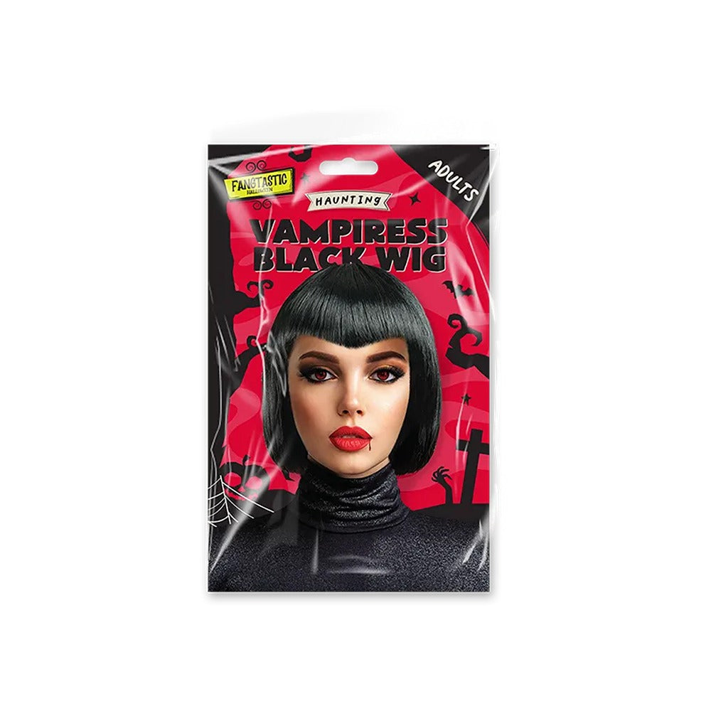Halloween Vampiress Costume Wig - Assorted Colours, Chin-Length Bob
