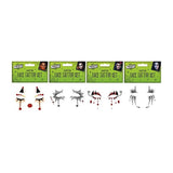 Halloween Face Tattoo Set - Assorted Creepy Designs, Black, Red and White