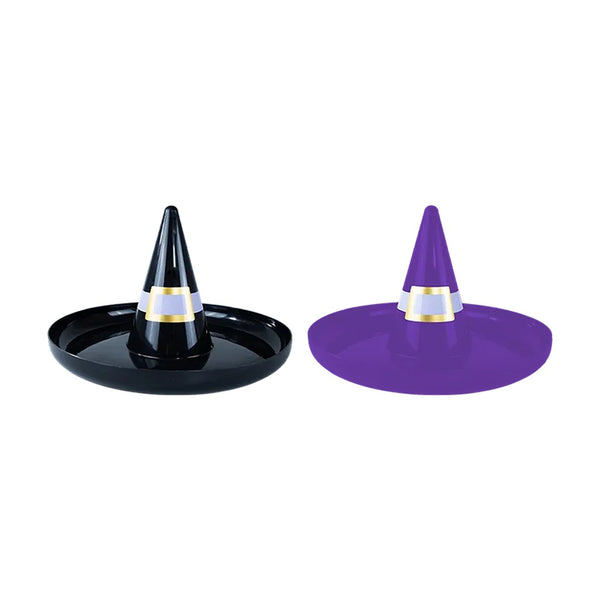 Halloween Witch Hat Snack Serving Tray - Assorted Black and Purple Colours