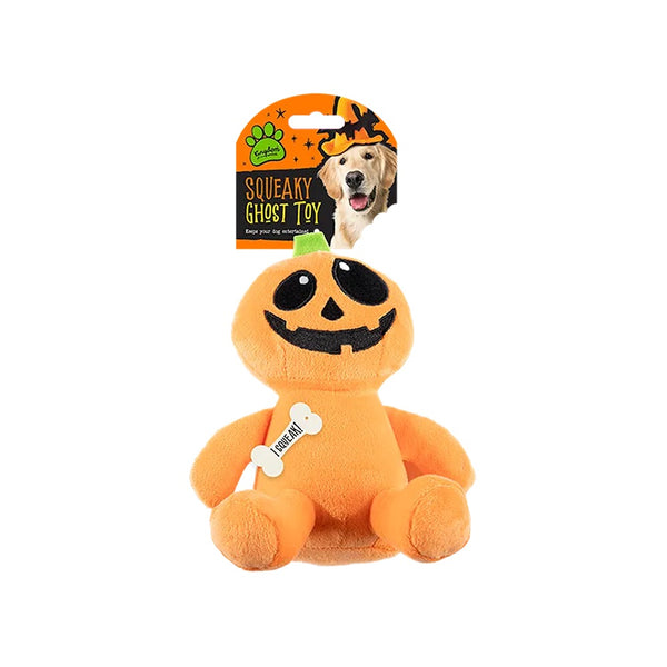 Halloween Plush Character Squeaky Dog Toy - Assorted Designs, Colours