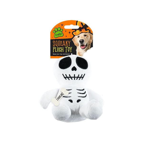 Halloween Plush Character Squeaky Dog Toy - Assorted Designs, Colours