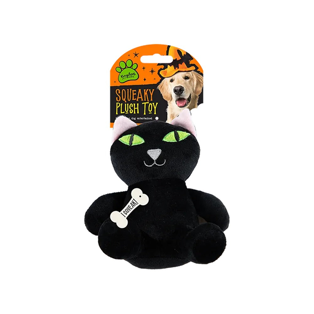 Halloween Plush Character Squeaky Dog Toy - Assorted Designs, Colours