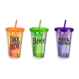 Halloween Holographic Reusable Tumbler - Assorted Colours and Designs