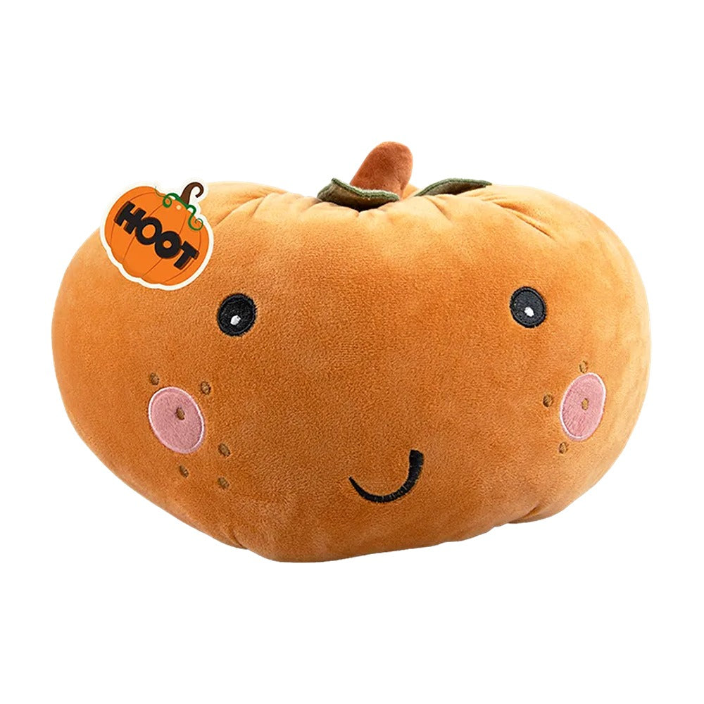Halloween Smiling Pumpkin Plush Toy - Orange, 30cm, Soft Velvety Finish