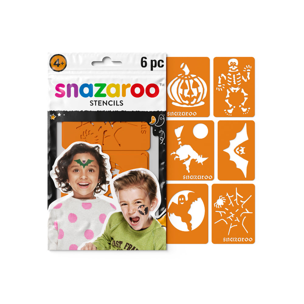 Snazaroo Halloween Face Paint Stencils - Assorted Designs, Age 4+