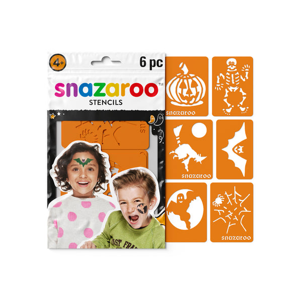 Snazaroo Halloween Face Paint Stencils - Assorted Designs, Age 4+