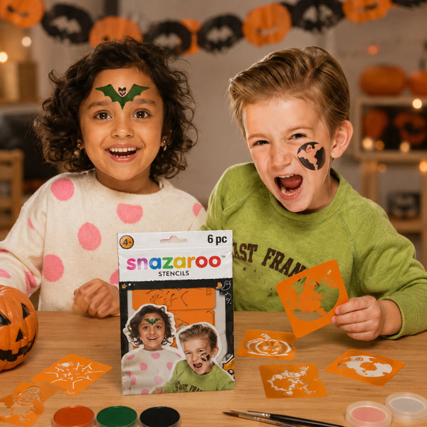 Snazaroo Halloween Face Paint Stencils - Assorted Designs, Age 4+