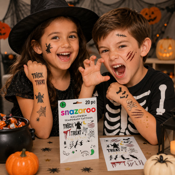 Snazaroo Halloween Spooky Temporary Tattoos - Pack of 20, Assorted Designs