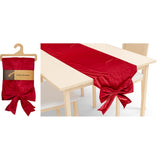 Bow End Table Runner - Red - 33x240cm