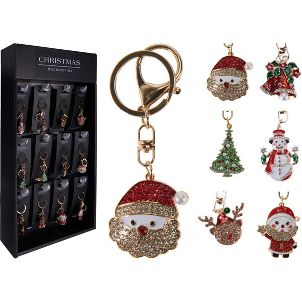 Christmas Keychain - Assorted Designs - 9cm