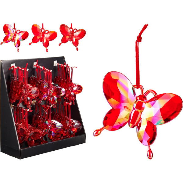 Christmas Bow Hang Decorations - Assorted Designs - 9cm - view 1