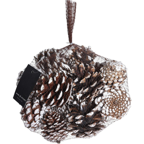 Frosted Pinecone Net Christmas Decoration 1 Pack